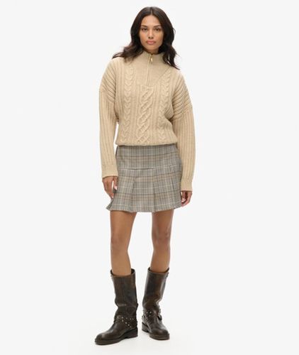 Mini-jupe Plissée en Tweed Vintage Taille: 42 - Superdry - Modalova