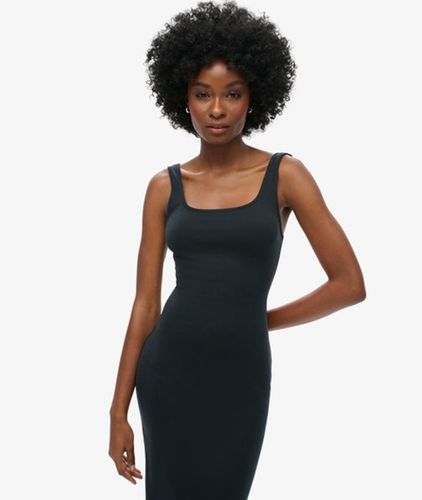 Damen Jersey-midikleid mit Eckigem Ausschnitt - Größe: 36 - Superdry - Modalova