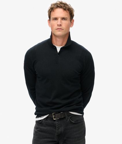 Herren Langärmeliger Polo-Pullover aus Merinowolle, Größe: L - Superdry - Modalova