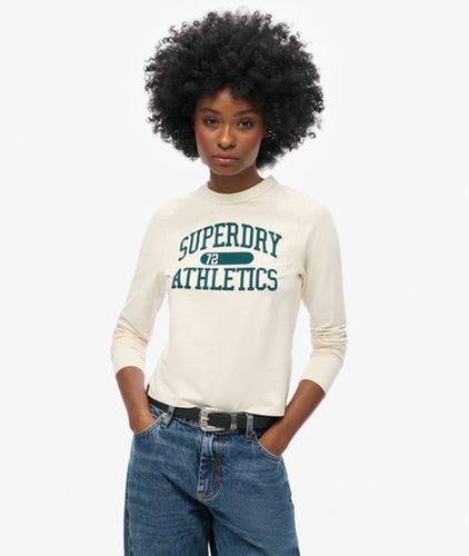 Haut Slim à Manches Longues Athletic Essentials Ringer et Marque Imprimée, Taille: 36 Taille: 36 - Superdry - Modalova