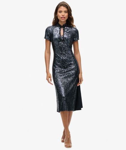 Damen Mandarin Midikleid mit Pailletten, Größe: 38 - Superdry - Modalova