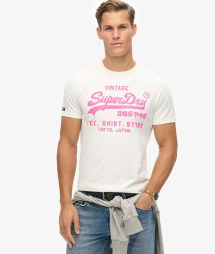 Men's Neon Vintage T-shirt mit Logoprint - Größe: M - Superdry - Modalova