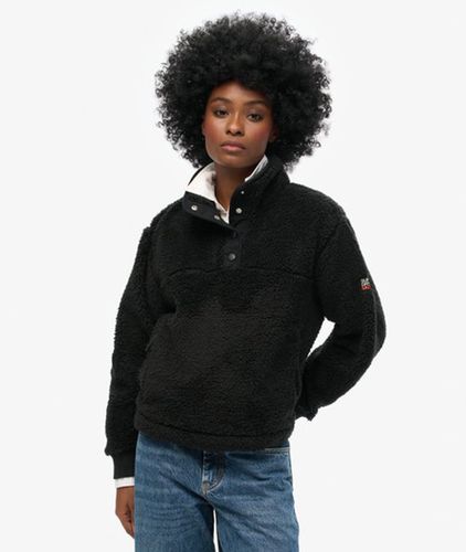 Damen Superweicher Teddy-fleece mit Druckknopfkragen - Größe: 44 - Superdry - Modalova