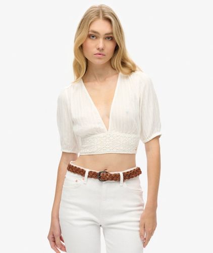Dames Haut A Manches Courtes et Liseré en Ibiza Dentelle, Taille: 34 - Superdry - Modalova