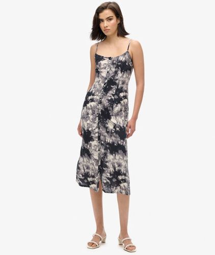 Damen und Bedrucktes Midi-Trägerkleid mit Knopfleiste, Größe: 38 - Superdry - Modalova