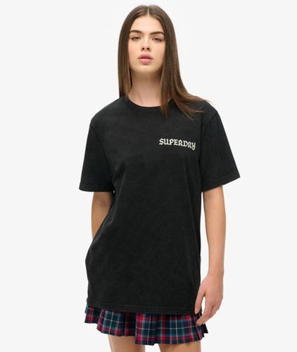 Damen OverGröße-t-shirt mit Tattoo-grafik - Größe: L - Superdry - Modalova