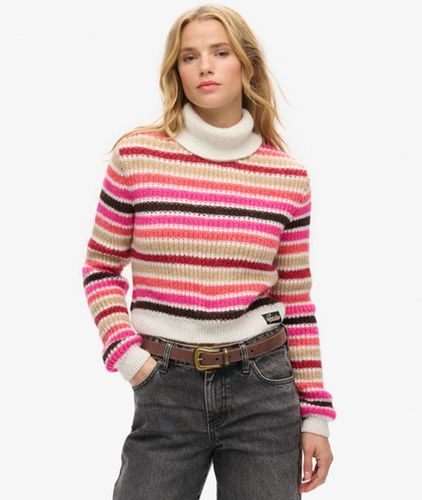 Damen Gestreifter Rollkragenpullover mit Verkürztem Schnitt - Größe: 42 - Superdry - Modalova