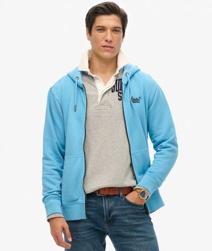 Sweat à Capuche Délavé Zippé à Logo Essential Taille: M - Superdry - Modalova