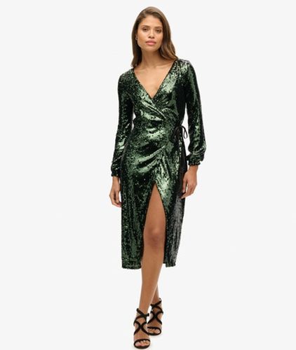 Robe Portefeuille Longue à Sequins Taille: 42 - Superdry - Modalova