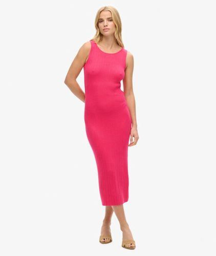 Robe Mi-longue en Maille dos nu Taille: 40 - Superdry - Modalova