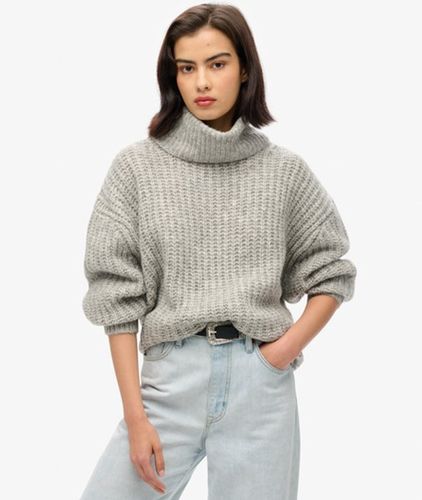 Pull Côtelé Brossé à col Ample Taille: 38-40 - Superdry - Modalova