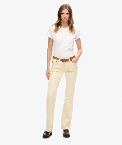 Damen Cord-jeans mit Niedriger Leibhöhe und Ausgestelltem Bein - Größe: 32/32 - Superdry - Modalova