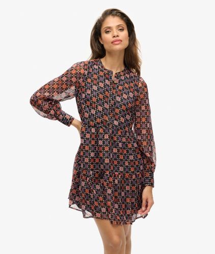 Robe Courte à Manches Longues et Volants Taille: 36 - Superdry - Modalova