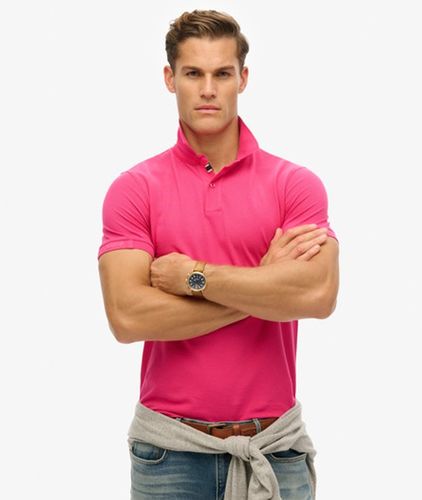 Coton Brodé City Pique Coupe Décontractée Polo, , Taille: S - Superdry - Modalova