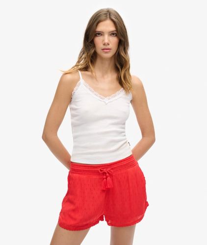 Caraco Côtelé Essential en Coton bio à Liseré en Dentelle Taille: S/M - Superdry - Modalova