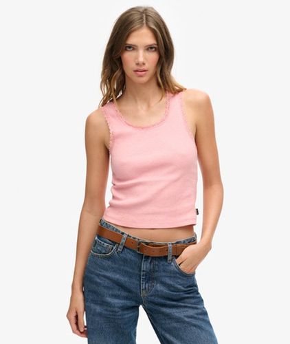 Débardeur à Liseré en Dentelle Vintage Athletic Essentials Taille: M/L - Superdry - Modalova