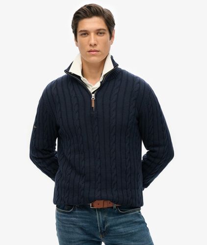 Pull en Coton Torsadé à col Zippé Classic Taille: M - Superdry - Modalova