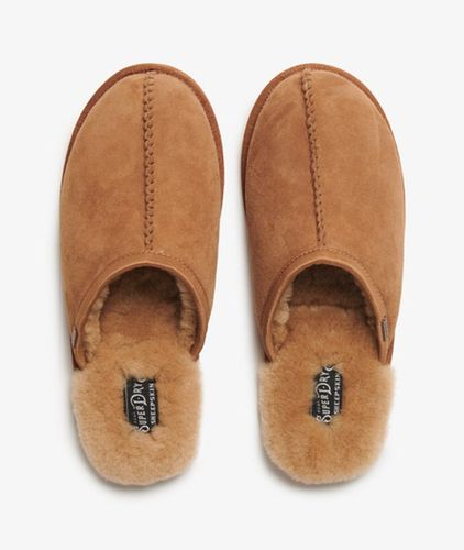 Herren Pantoletten aus Wildleder, Größe: 8-9 - Superdry - Modalova