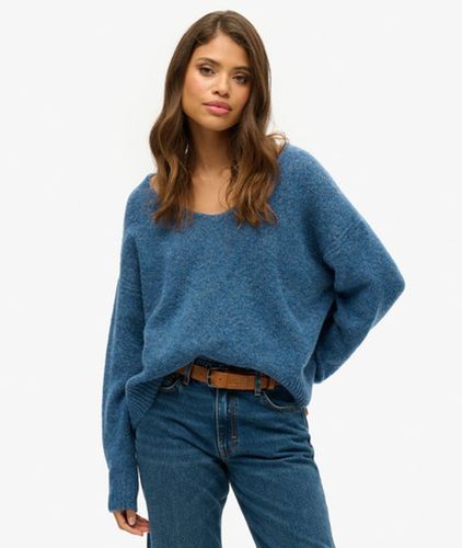 Damen Pullover mit V-ausschnitt in Übergröße - Größe: 44 - Superdry - Modalova