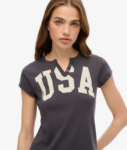 T-shirt à Motif et Encolure Crantée Athletic Essentials Taille: 38 - Superdry - Modalova