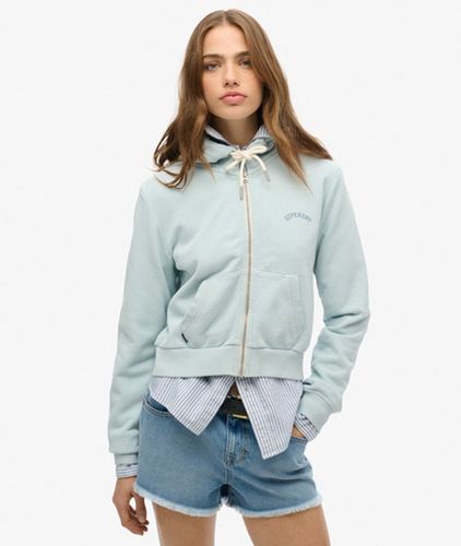 Coton Essential Logo Sweat À Capuche Zippé Court , , Taille: 40 - Superdry - Modalova