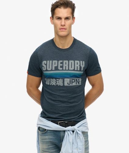 Coton Rayé Japan Décontracté T-Shirt, & , Taille: L - Superdry - Modalova