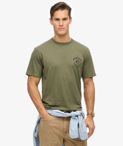 Herren Baumwolle The Merchant Store - T-Shirt mit Grafik, , Größe: L - Superdry - Modalova