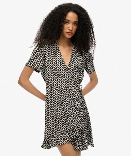 Robe Portefeuille Courte Imprimée à Manches Courtes Taille: 38 - Superdry - Modalova