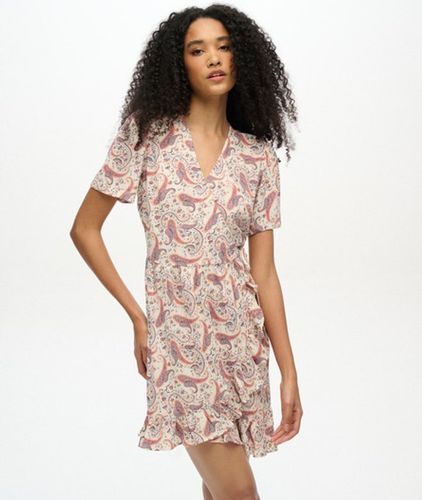 Robe Portefeuille Courte Imprimée à Manches Courtes Taille: 42 - Superdry - Modalova