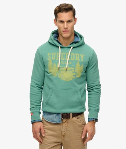 Men's Lo-fi Outdoor Locker Geschnittenes, Einfarbiges Hoodie - Größe: L - Superdry - Modalova
