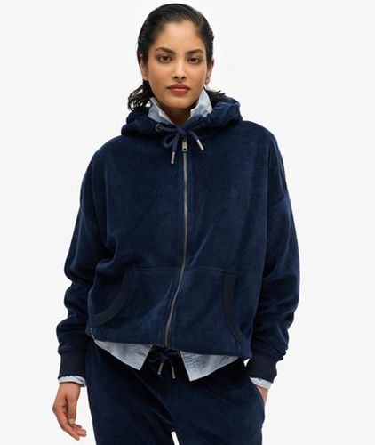 Sweat à Capuche Zippé en Velours Taille: 44 - Superdry - Modalova