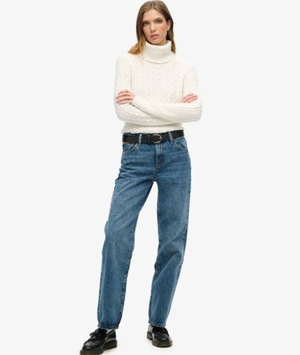 Jean Large à Taille Mi-haute en Coton Biologique Taille: 29/30 - Superdry - Modalova