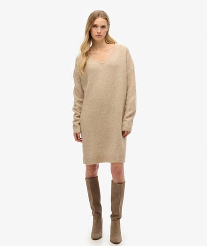 Damen Übergroßes Pulloverkleid mit V-ausschnitt - Größe: 44 - Superdry - Modalova