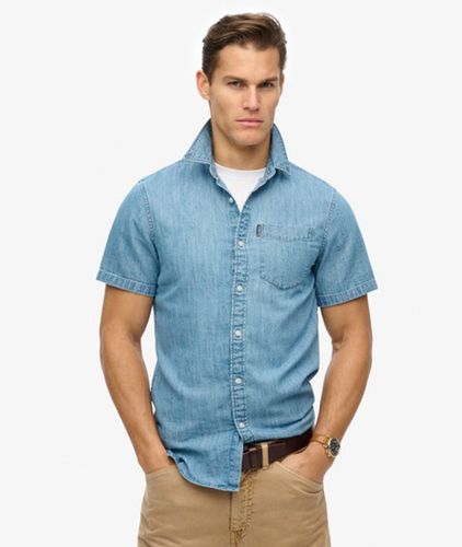 Coton À Manches Courtes Essential Chemise En Jean, - Taille: XL - Superdry - Modalova