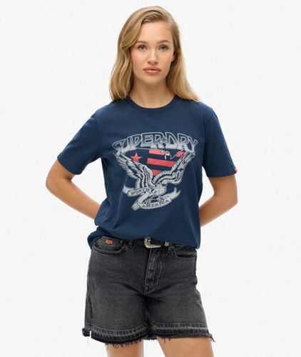 Coton Imprimé Graphique À Ornements T-Shirt Varsity Décontracté, , Taille: 36 - Superdry - Modalova
