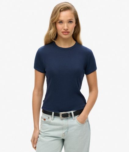 T-Shirt Côtelé à Logo Athletic Essentials, , Taille: 44 - Superdry - Modalova