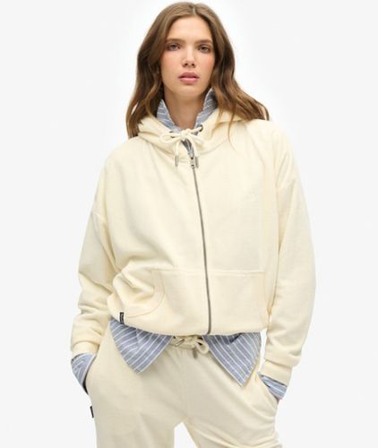 Sweat à Capuche Zippé en Velours Taille: 40 - Superdry - Modalova