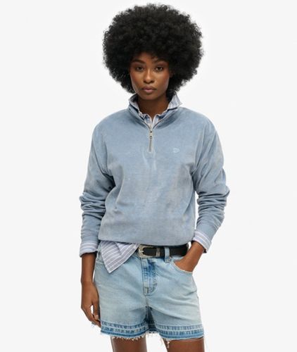 Sweatshirt Demi-zip en Velours Taille: 42 - Superdry - Modalova