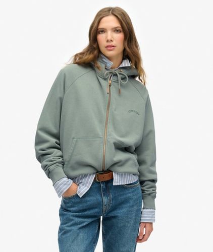 Coton Logo Essential Sweat À Capuche Zippé À Manches Raglan, , Taille: 44 - Superdry - Modalova