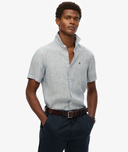 Herren Leinenhemd mit Stickerei - Größe: XL - Superdry - Modalova