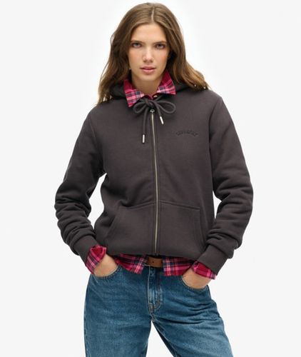Coton Logo Brodé Doublé Borg Sweat À Capuche, , Taille: 42 - Superdry - Modalova