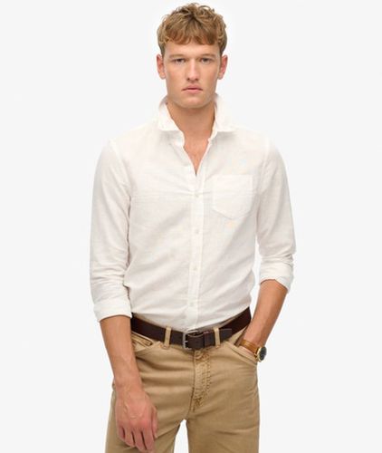Chemise en Coton-lin Coupe Décontractée Taille: S - Superdry - Modalova