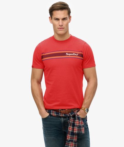 Coton Logo Rayé Venue T-shirt Décontracté, , Taille: S - Superdry - Modalova