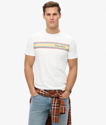 T-shirt Décontracté à Rayures et Logo Venue Taille: S - Superdry - Modalova