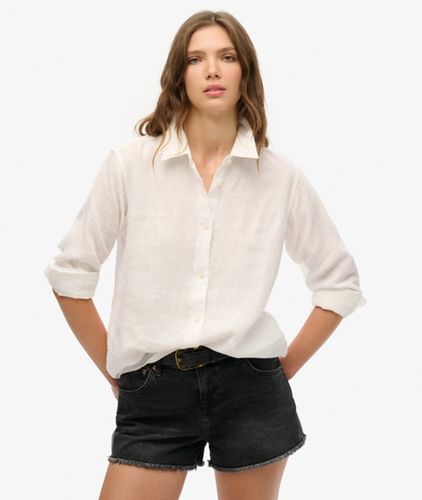 Chemise Boyfriend Décontractée en lin Taille: 42 - Superdry - Modalova