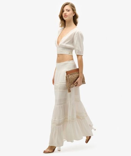 Jupe Longue Ibiza en Dentelle Mélangée Taille: 44 - Superdry - Modalova