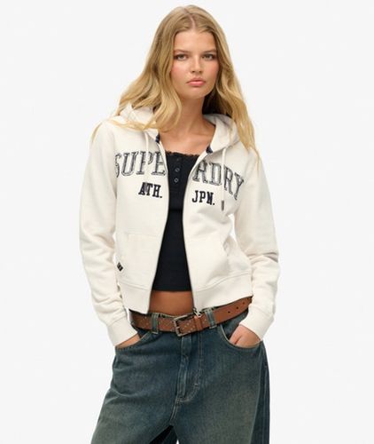 Sweat à Capuche Court Décontracté Zippé Athletic Essentials Taille: 44 - Superdry - Modalova