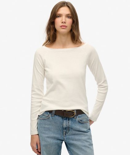 Damen Bardot Off-shoulder-top mit Schmaler Passform - Größe: 38 - Superdry - Modalova