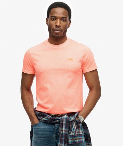 Men's Essential Logo T-shirt mit Neon-stickerei - Größe: L - Superdry - Modalova