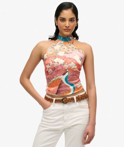Imprimé Jacquard Haut À Dos Nu, , Taille: 38 - Superdry - Modalova
